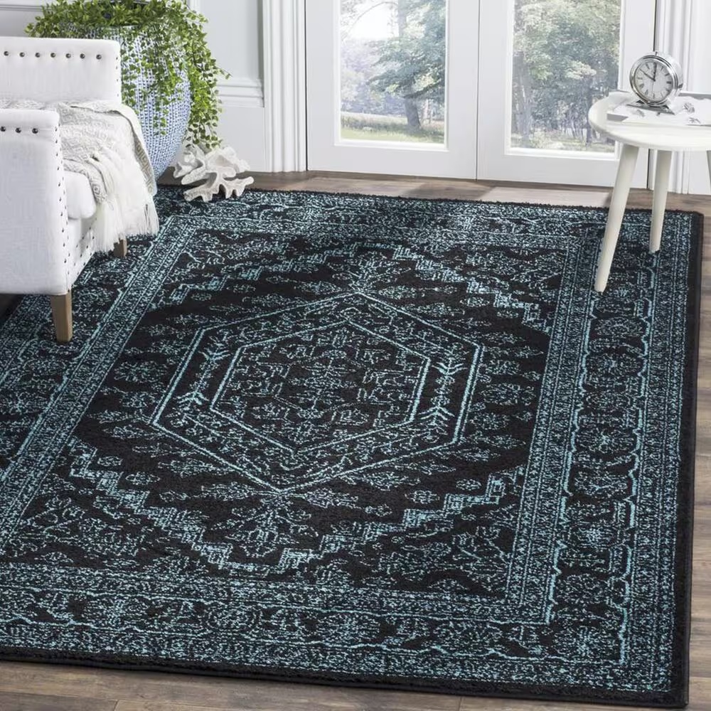 Safavieh Adirondack ADR108K 8' x 10' Black and Teal Area Rug