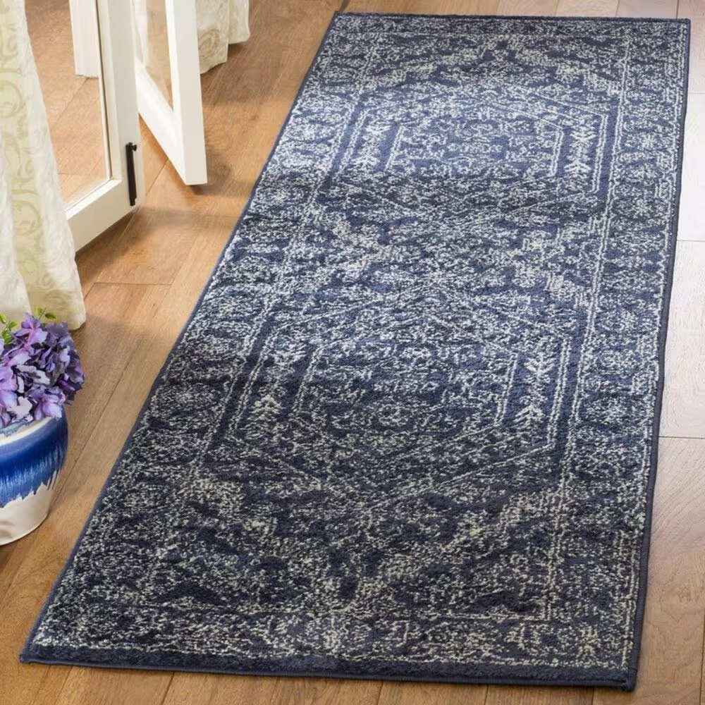 Safavieh Adirondack ADR108N 2'6" x 6' Navy and Ivory Runner