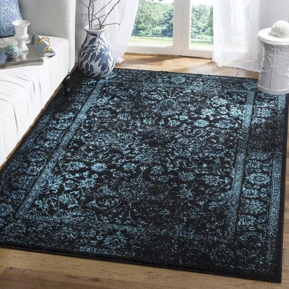 Safavieh Adirondack ADR109K 5'1" x 7'6" Black and Teal Area Rug
