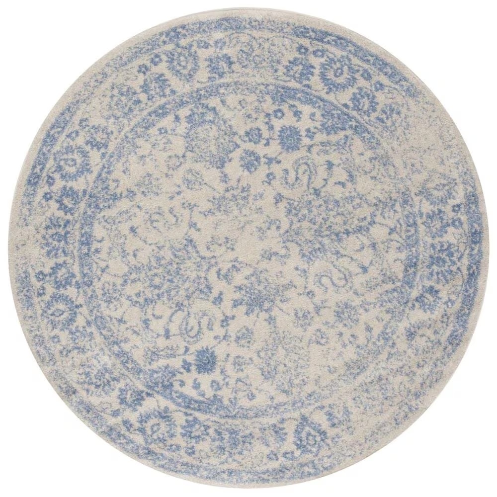 Safavieh Adirondack ADR109L 6' Round Ivory and Light Blue Area Rug