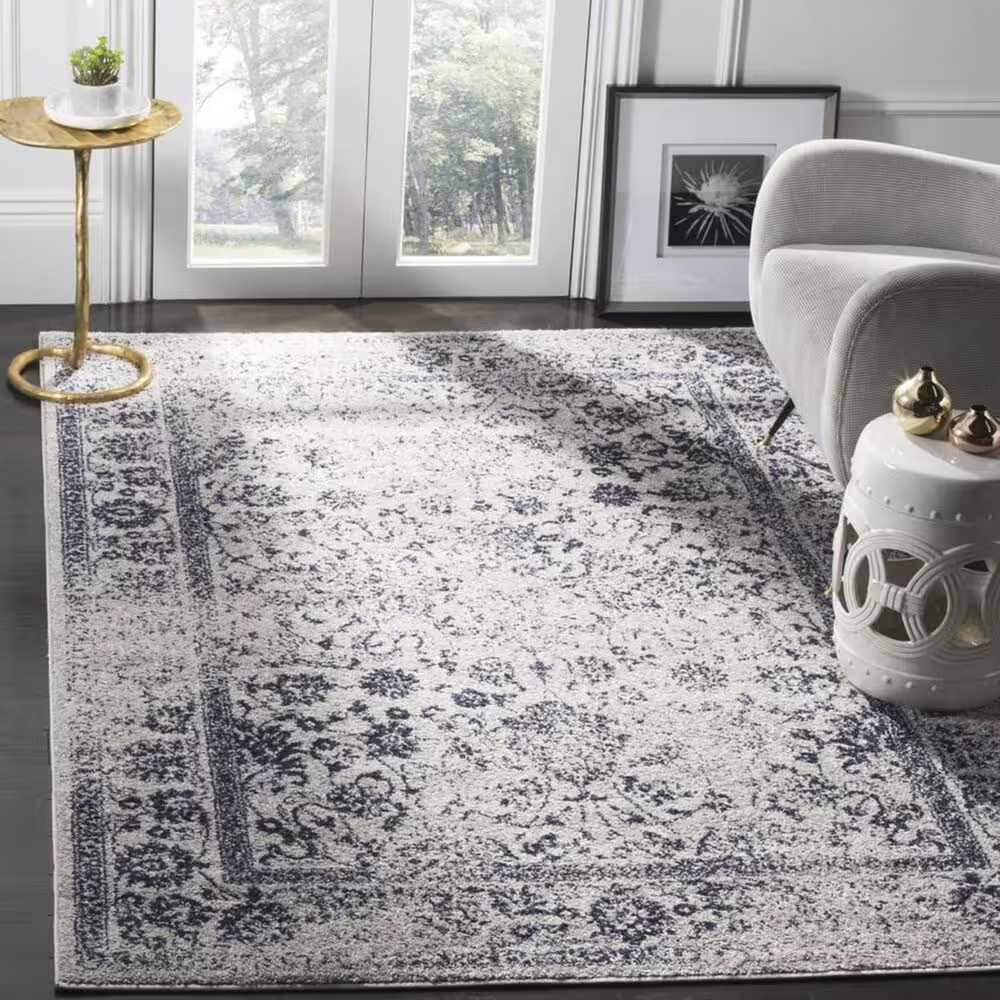 Safavieh Adirondack ADR109P 4' x 6' Grey and Navy Area Rug
