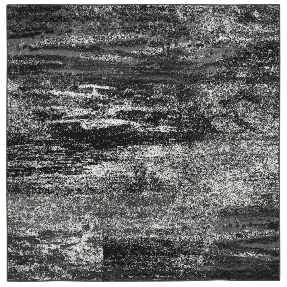 Safavieh Adirondack ADR112A 4' Square Silver and Black Area Rug
