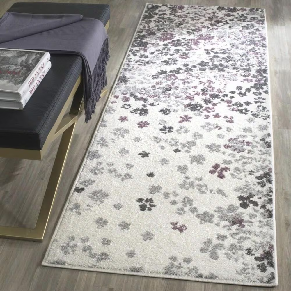 Safavieh Adirondack ADR115L 2'6" x 12' Ivory and Purple Runner