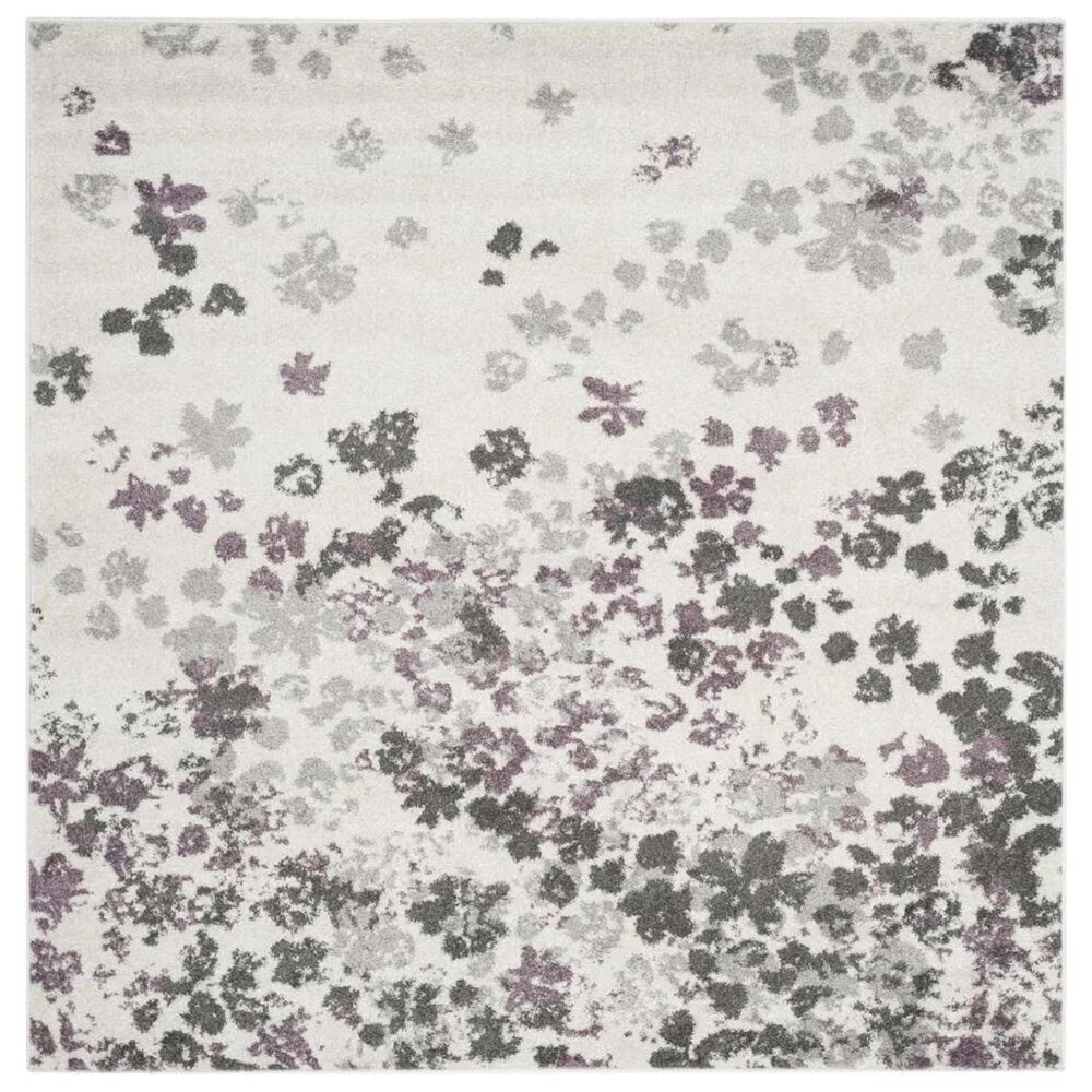 Safavieh Adirondack ADR115L 4' Square Ivory and Purple Area Rug