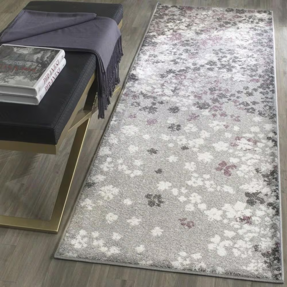 Safavieh Adirondack ADR115M 2'6" x 12' Light Grey and Purple Runner