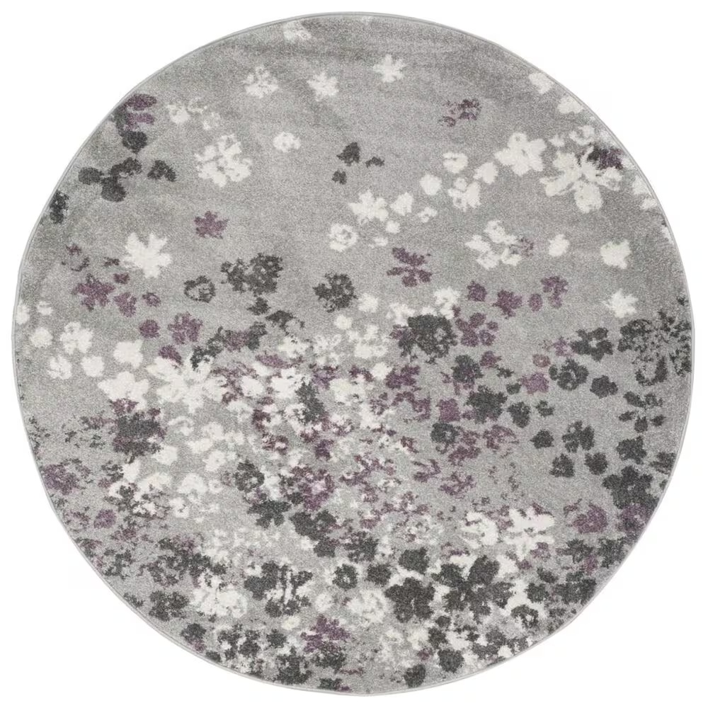 Safavieh Adirondack ADR115M 6' Round Light Grey and Purple Area Rug