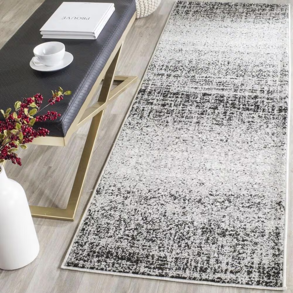 Safavieh Adirondack ADR116A 2'6" x 6' Silver and Black Runner