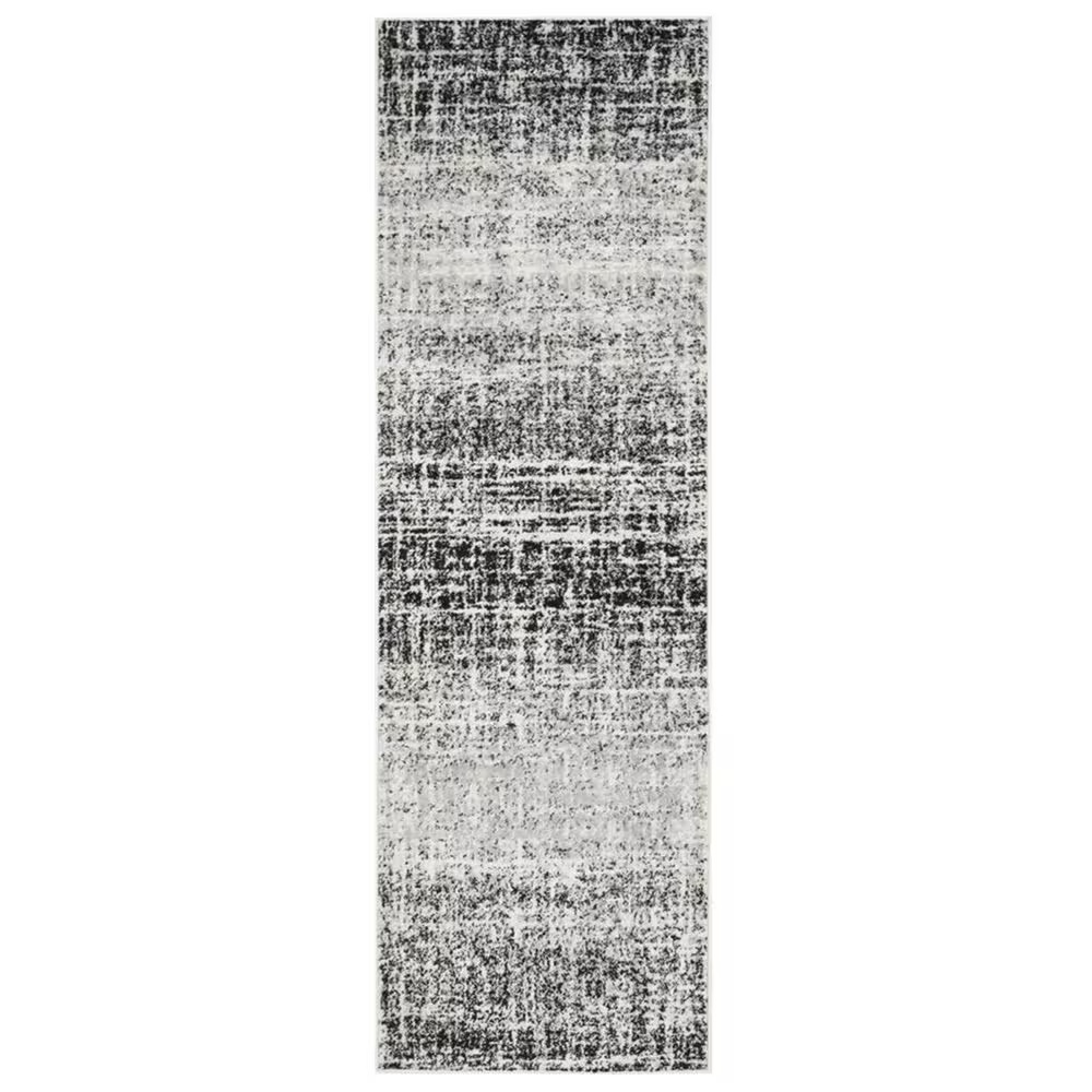 Safavieh Adirondack ADR116B 2'6" x 16' Ivory and Black Runner