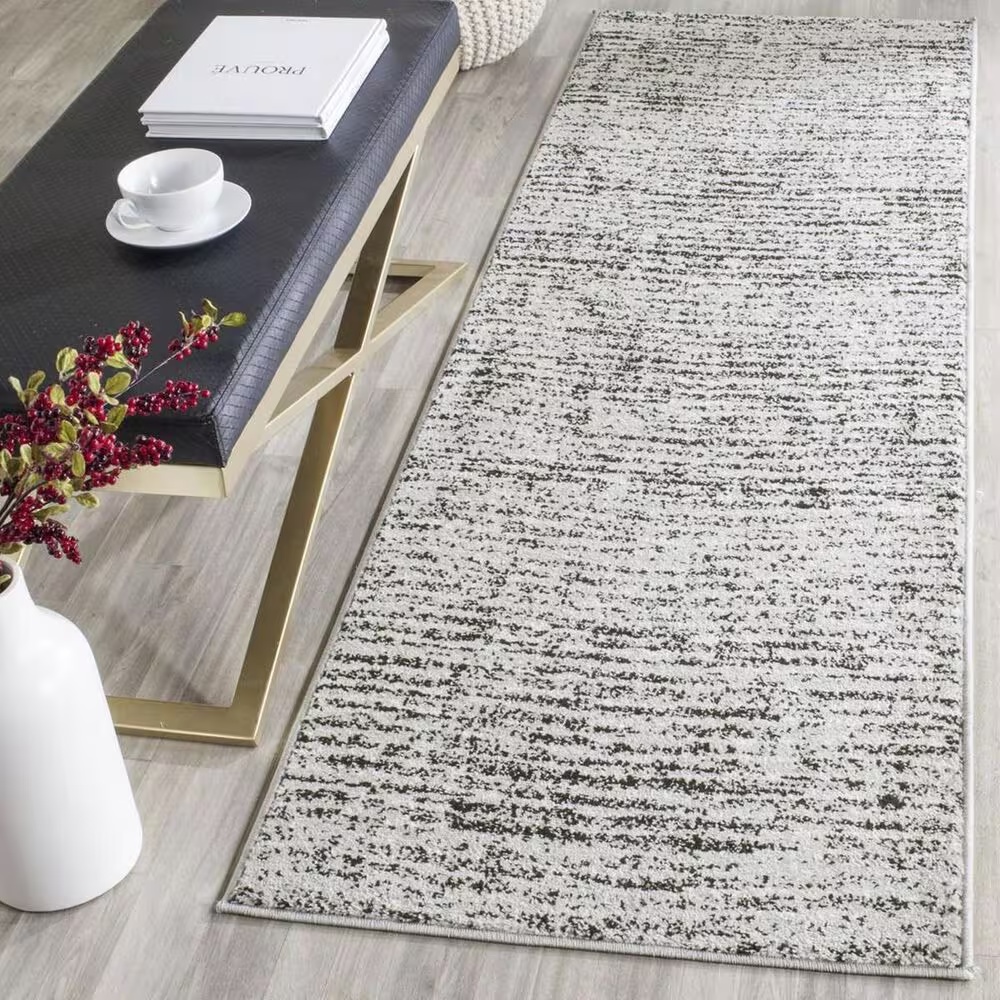 Safavieh Adirondack ADR117A 2'6" x 6' Black and Silver Runner