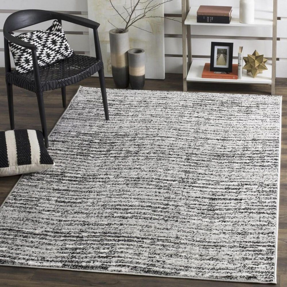 Safavieh Adirondack ADR117A 4' x 6' Black and Silver Area Rug