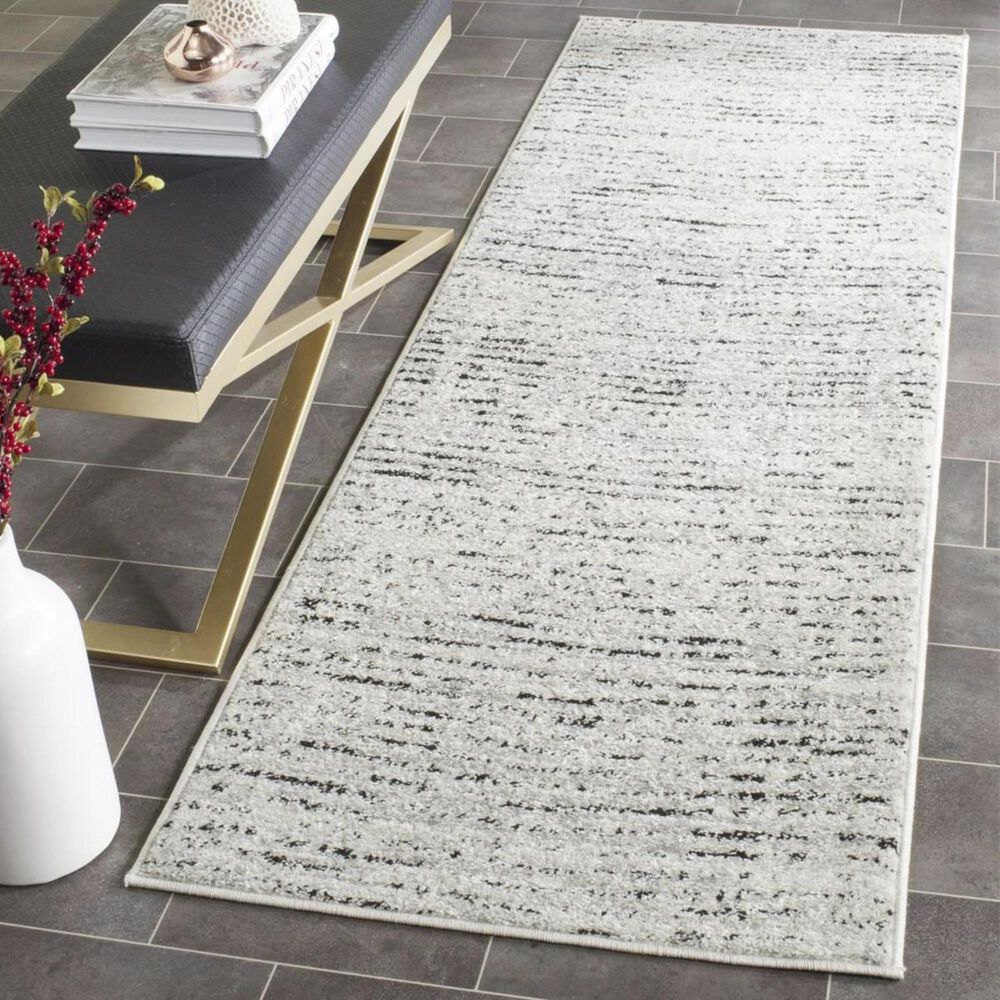 Safavieh Adirondack ADR117B 2'6" x 16' Ivory and Silver Runner