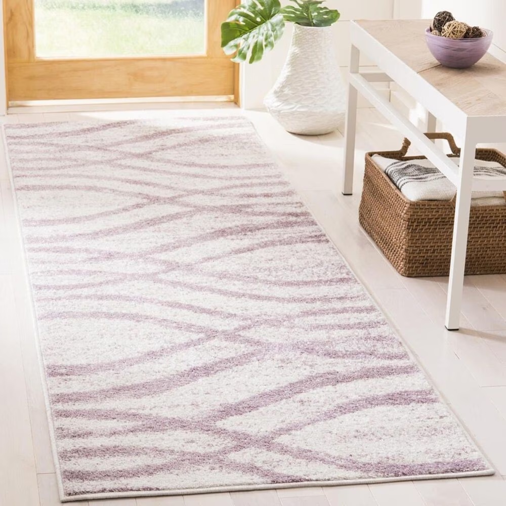 Safavieh Adirondack ADR125L 2'6" x 12' Cream and Purple Runner