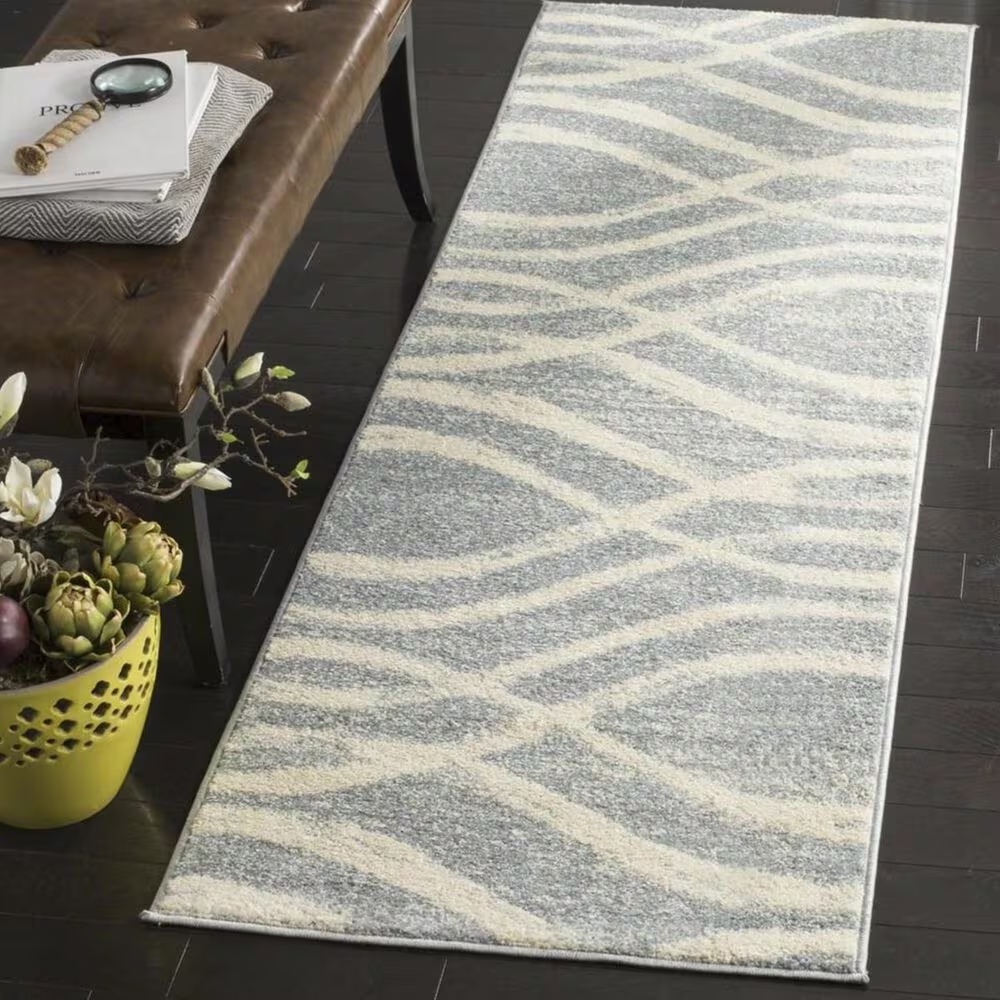 Safavieh Adirondack ADR125T 2'6" x 8' Cream and Slate Runner