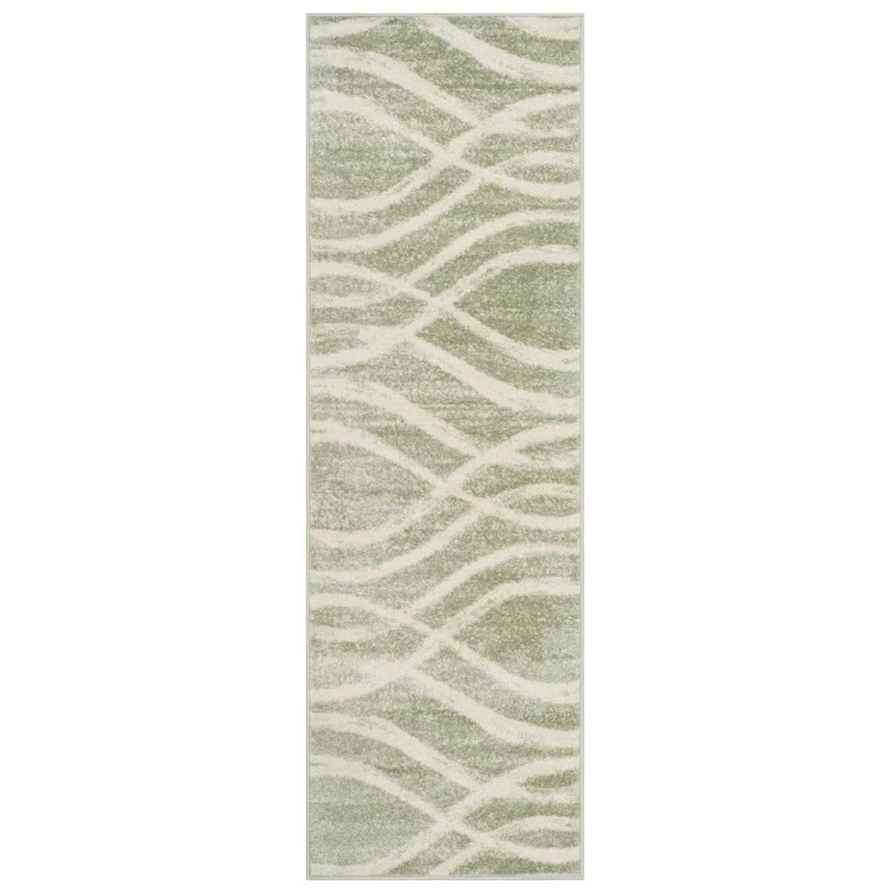 Safavieh Adirondack ADR125X 2'6" x 12' Sage and Cream Runner