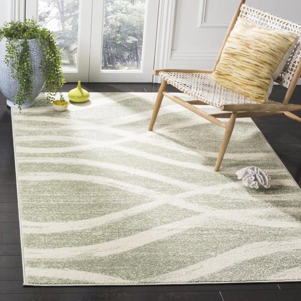 Safavieh Adirondack ADR125X 5'1" x 7'6" Sage and Cream Area Rug
