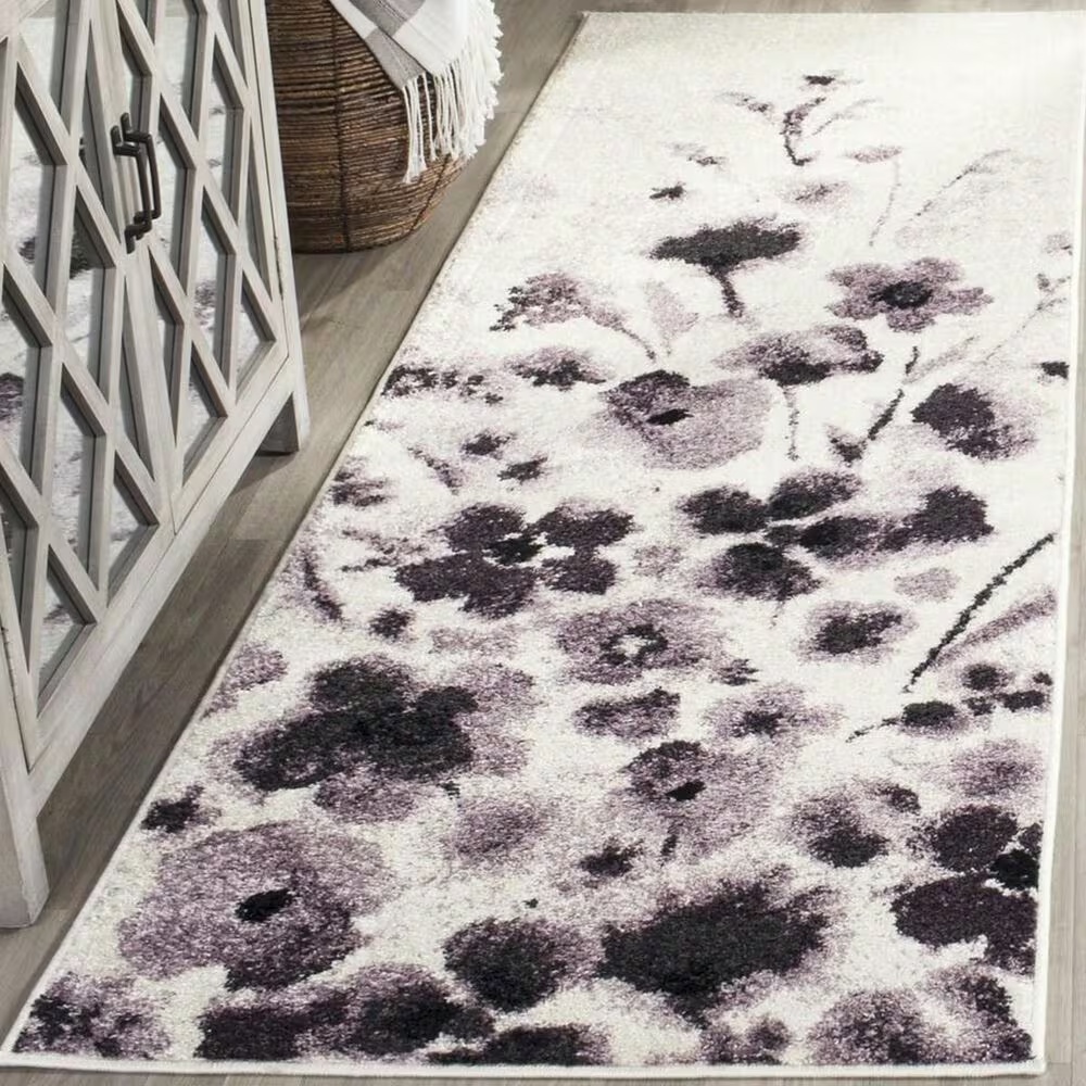 Safavieh Adirondack ADR127L 2'6" x 8' Ivory and Purple Runner