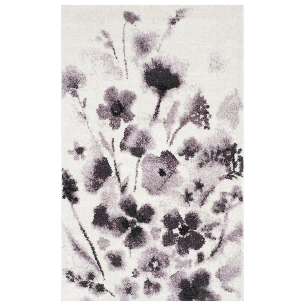 Safavieh Adirondack ADR127L 3' x 5' Ivory and Purple Area Rug