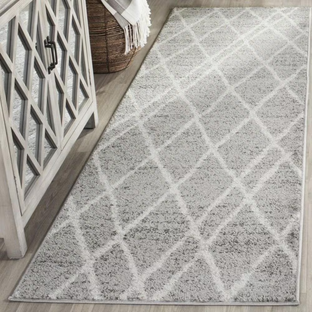 Safavieh Adirondack ADR128B 2'6" x 6' Ivory and Silver Runner