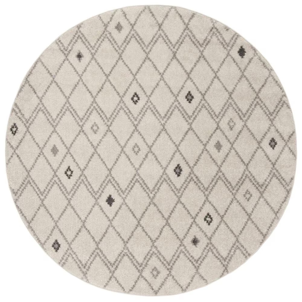 Safavieh Adirondack ADR132B 6' Round Ivory and Grey Area Rug