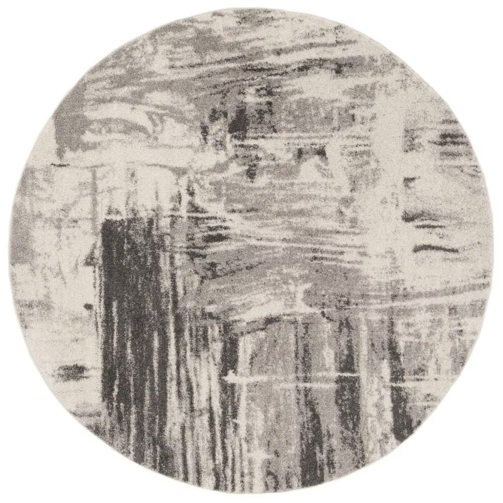 Safavieh Adirondack ADR133C 6' Round Ivory and Grey Area Rug