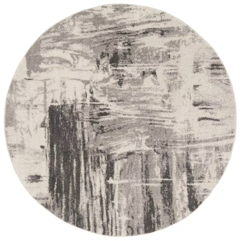 Safavieh Adirondack ADR133C 7' Round Ivory and Grey Area Rug