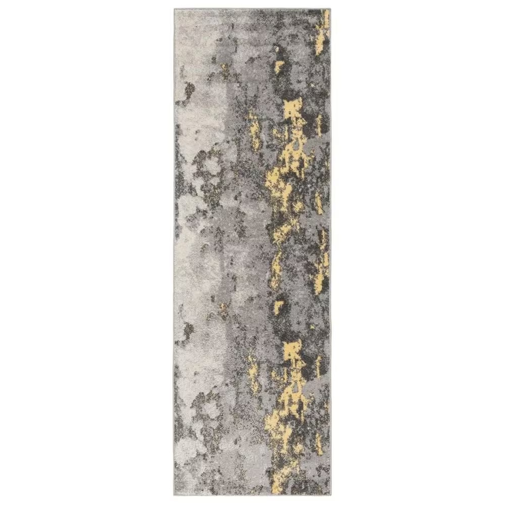 Safavieh Adirondack ADR134H 2'6" x 10' Grey and Yellow Runner