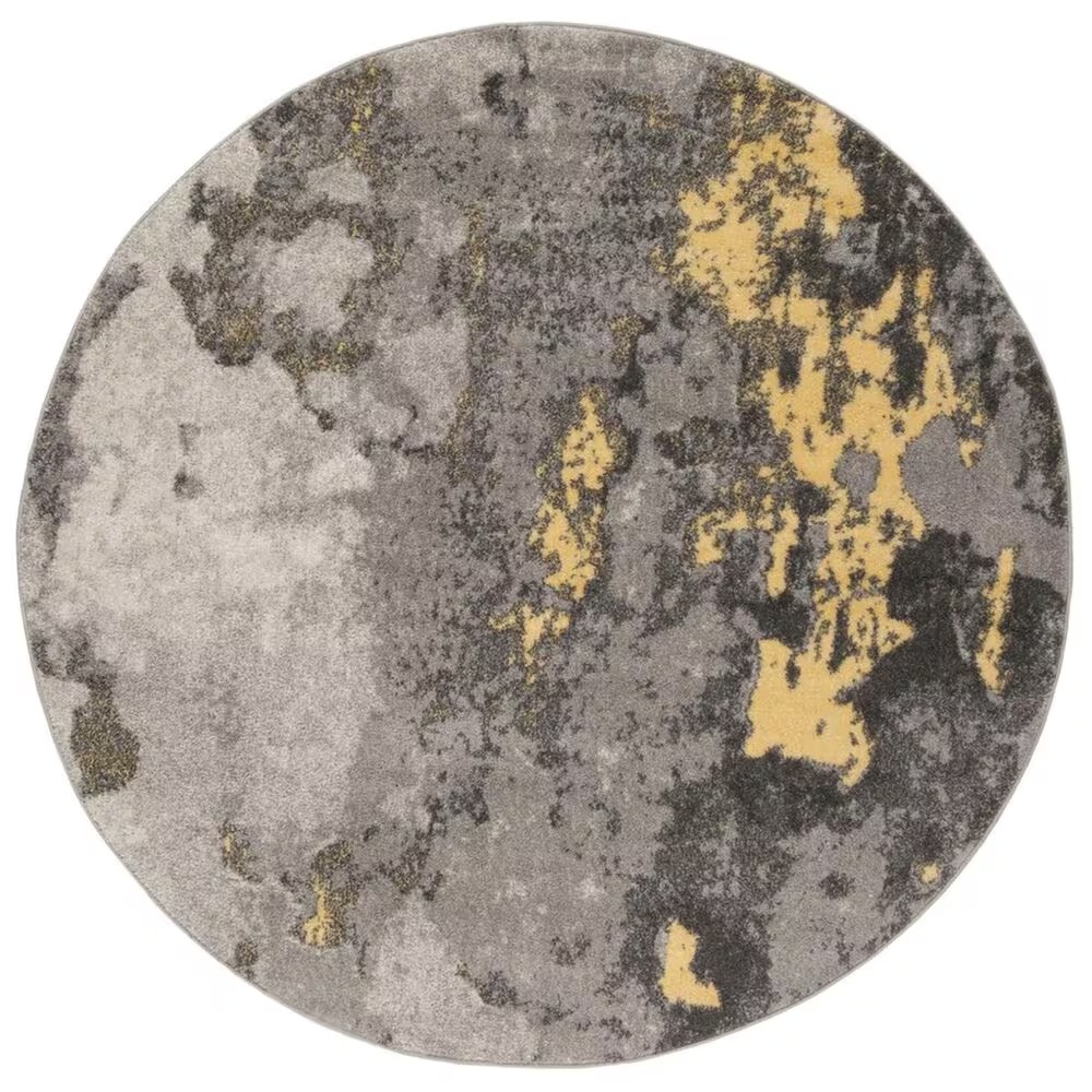 Safavieh Adirondack ADR134H 6' Round Grey and Yellow Area Rug
