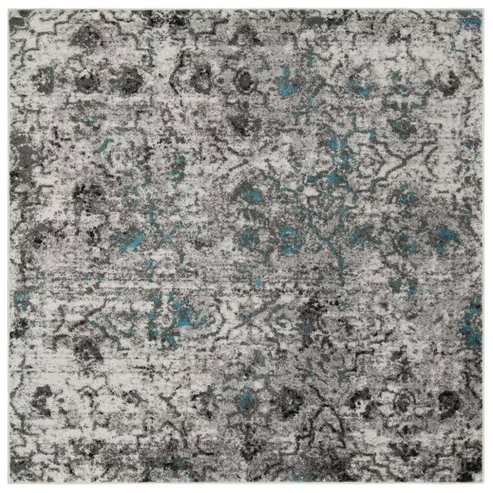 Safavieh Adirondack ADR135C 6' Square Grey and Black Area Rug