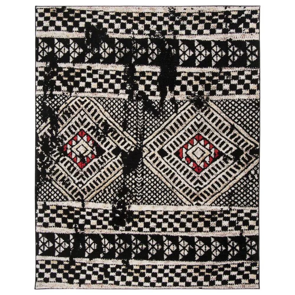 Safavieh Adirondack ADR202Z 9' x 12' Black and Light Grey Area Rug