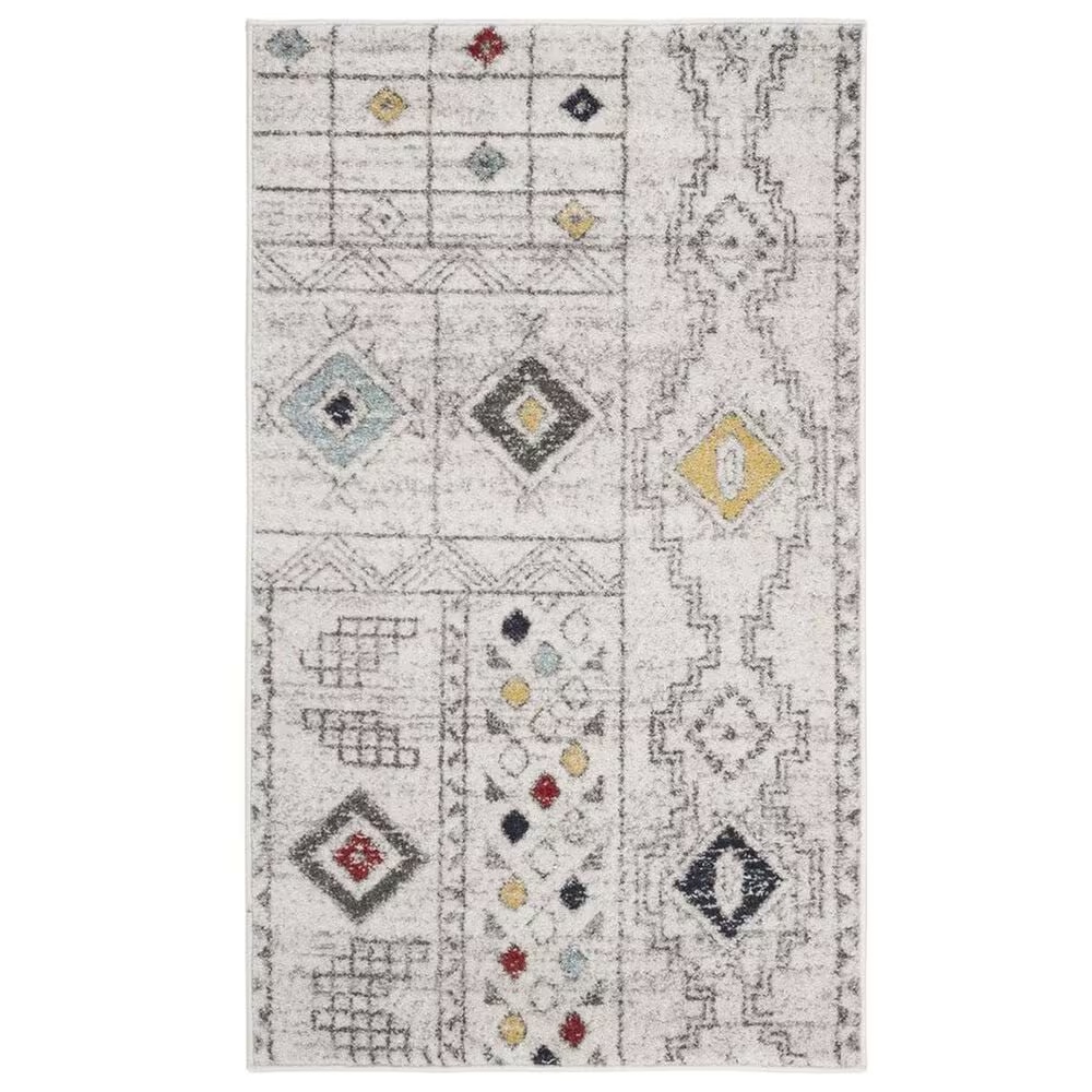 Safavieh Adirondack ADR206F 3' x 5' Light Grey and Aqua Area Rug