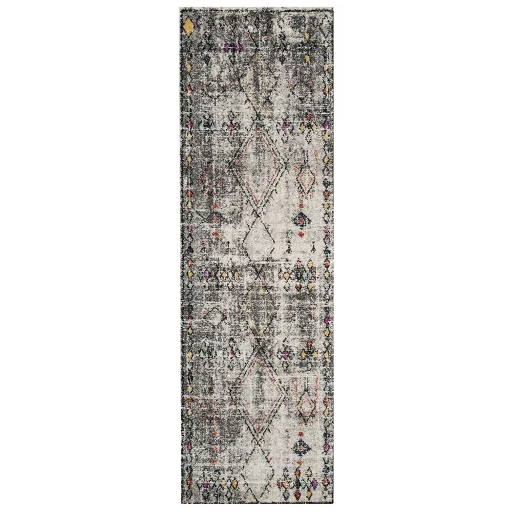 Safavieh Adirondack ADR210F 2'6" x 8' Light Grey and Fuchsia Runner