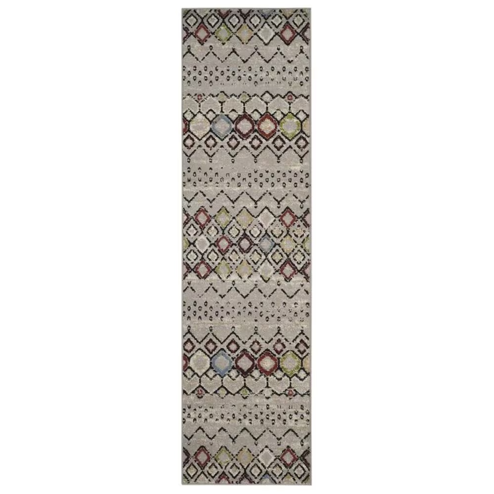 Safavieh Amsterdam AMS108G 2'3" x 6' Light Grey Runner