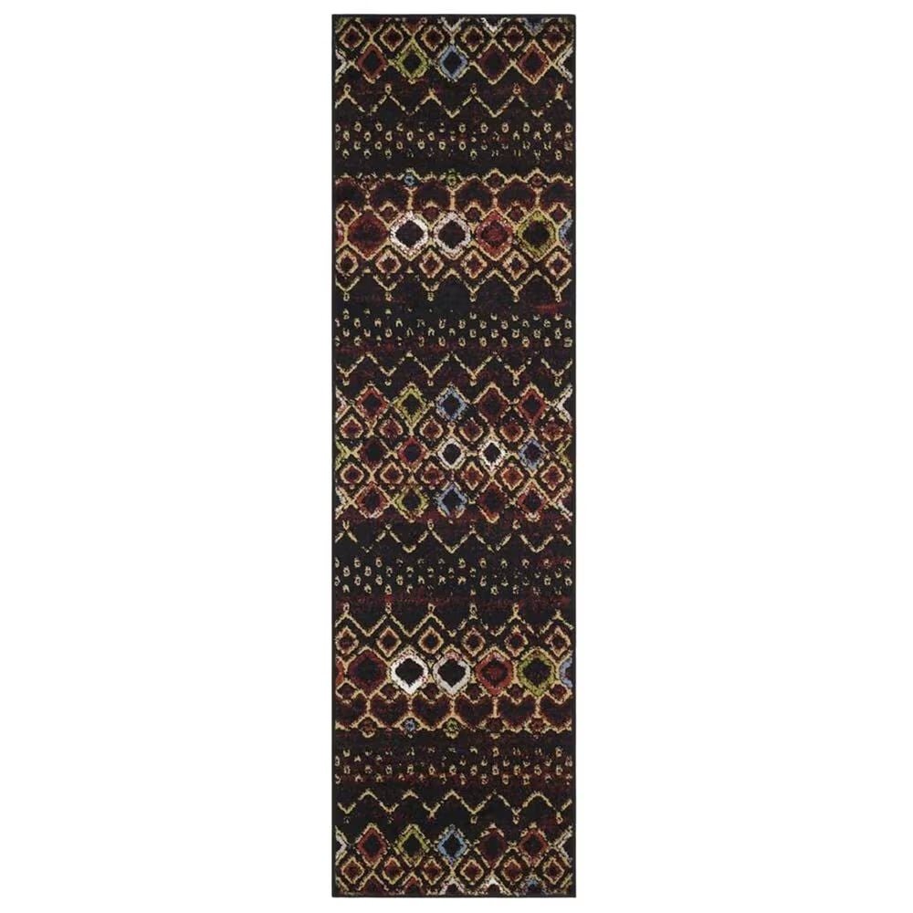 Safavieh Amsterdam AMS108P 2'3" x 12' Black Runner