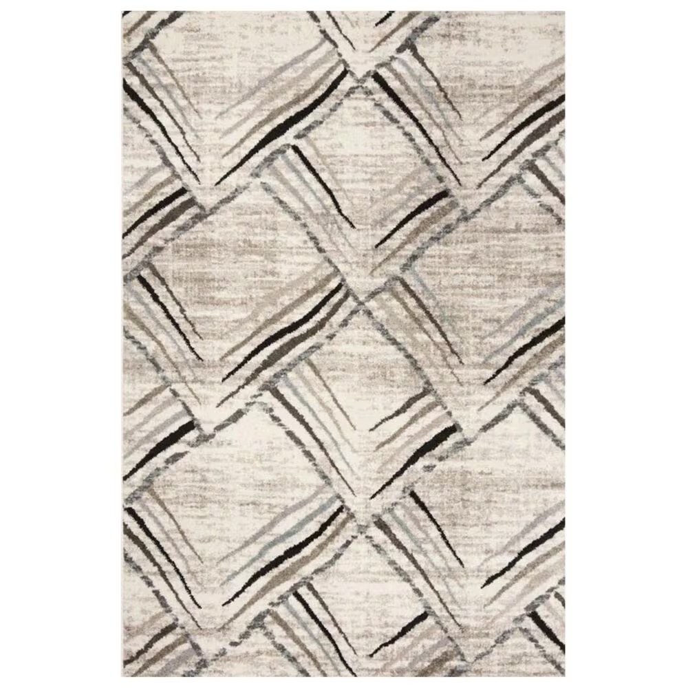 Safavieh Amsterdam AMS112A 5'1" x 7'6" Cream and Charcoal Area Rug