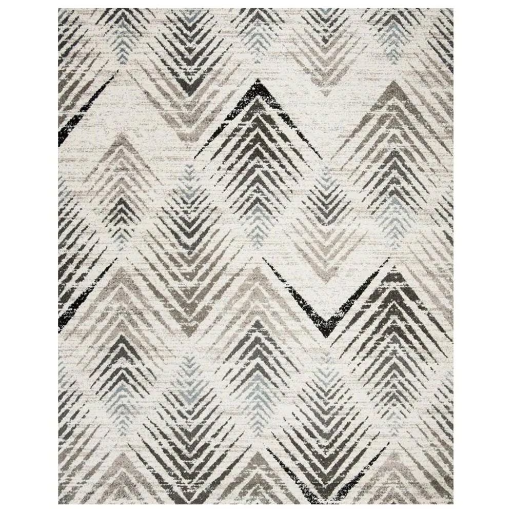 Safavieh Amsterdam AMS112A 8' x 10' Cream and Charcoal Area Rug