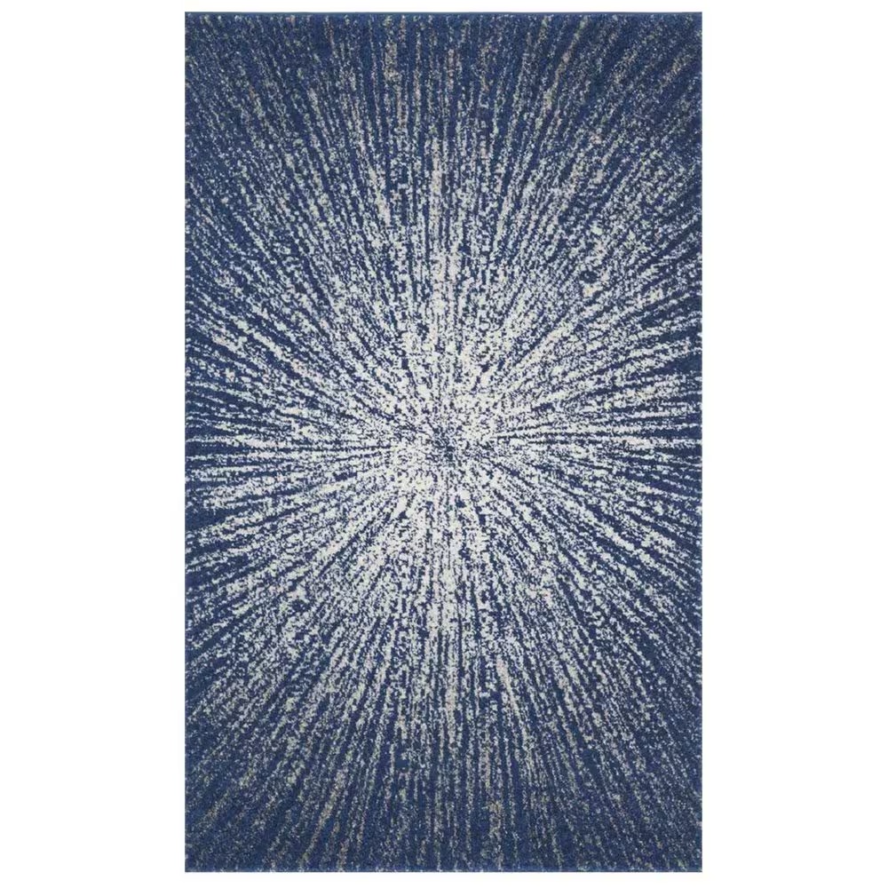 Safavieh Evoke EVK228N 4' x 6' Navy and Ivory Area Rug