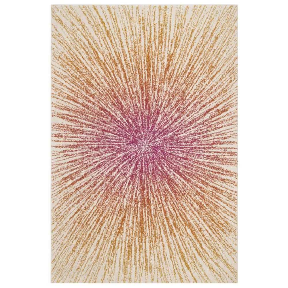 Safavieh Evoke EVK228R 4' x 6' Fuchsia and Cream Area Rug