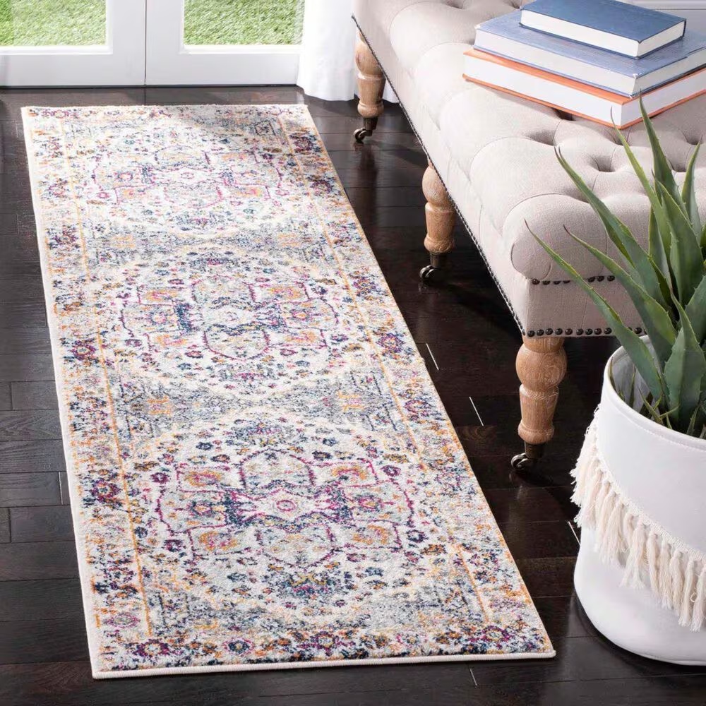 Safavieh Evoke EVK275A 2'2" x 7' Ivory and Grey Runner