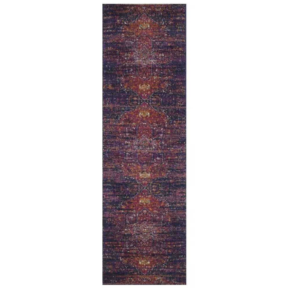 Safavieh Evoke EVK275F 2'2" x 17' Blue and Fuchsia Runner