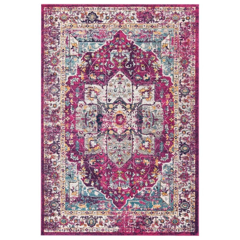 Safavieh Evoke EVK275R 4' x 6' Fuchsia and Ivory Area Rug
