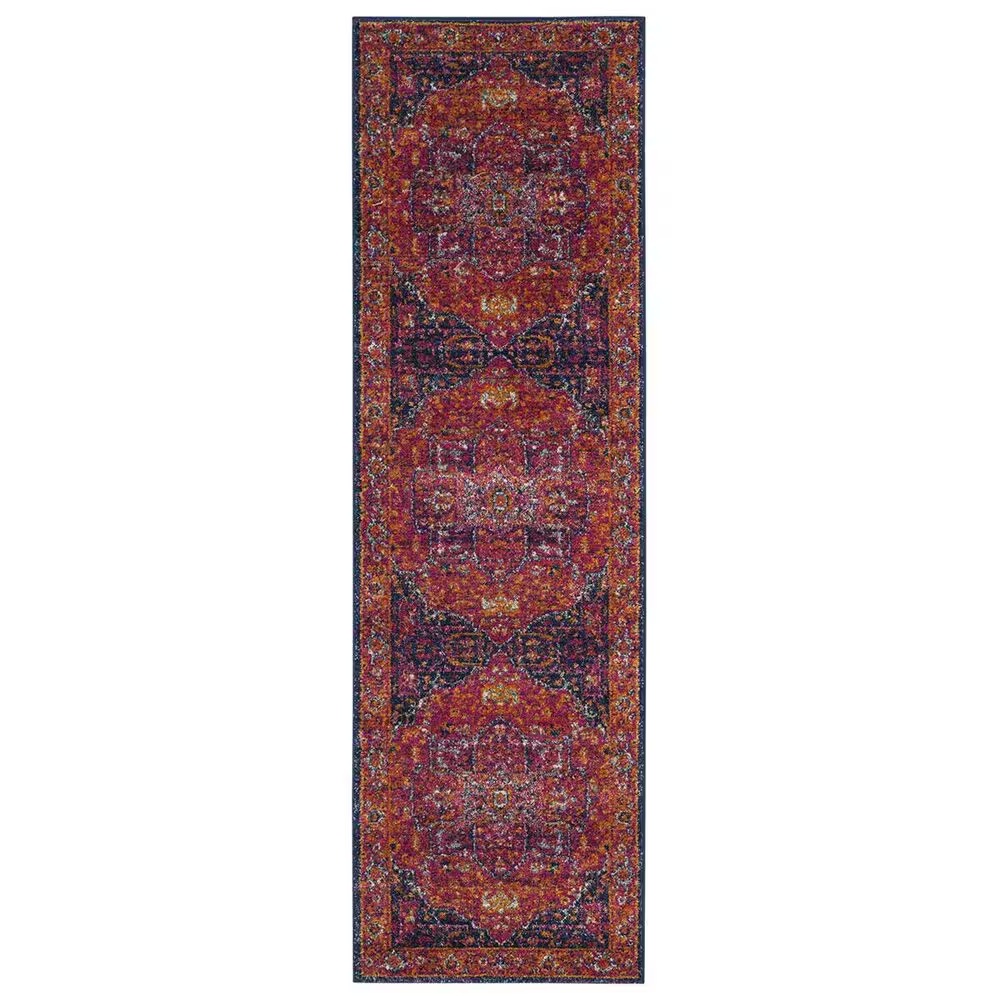 Safavieh Evoke EVK275S 2'3" x 13' Fuchsia and Orange Runner