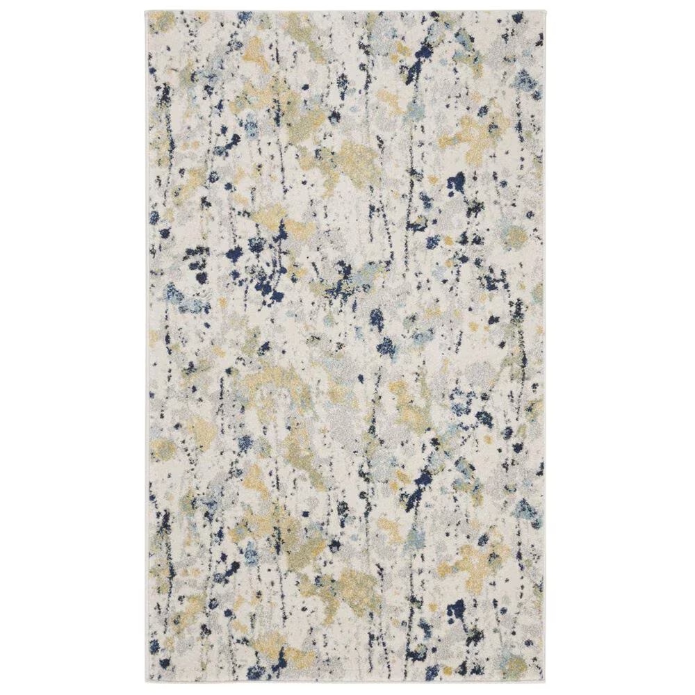 Safavieh Evoke EVK284C 4' x 6' Ivory and Yellow Area Rug