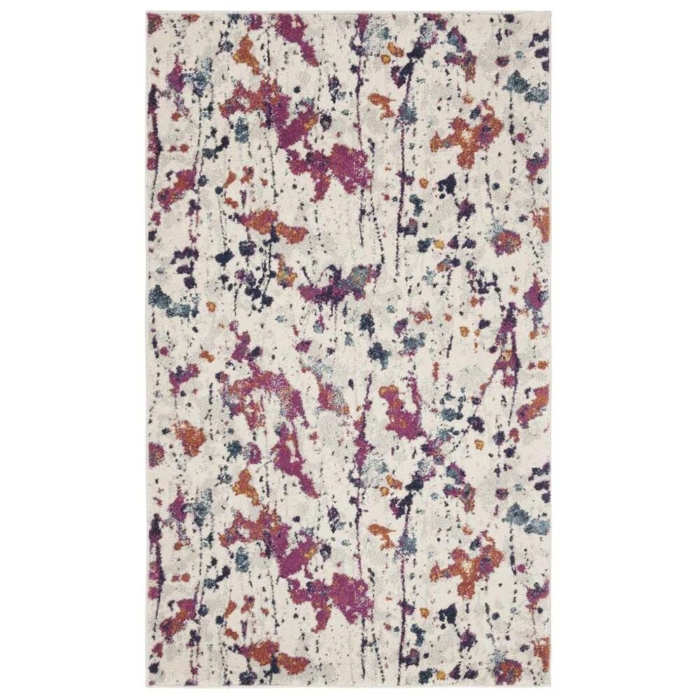Safavieh Evoke EVK284Q 3' x 5' Ivory and Red Area Rug