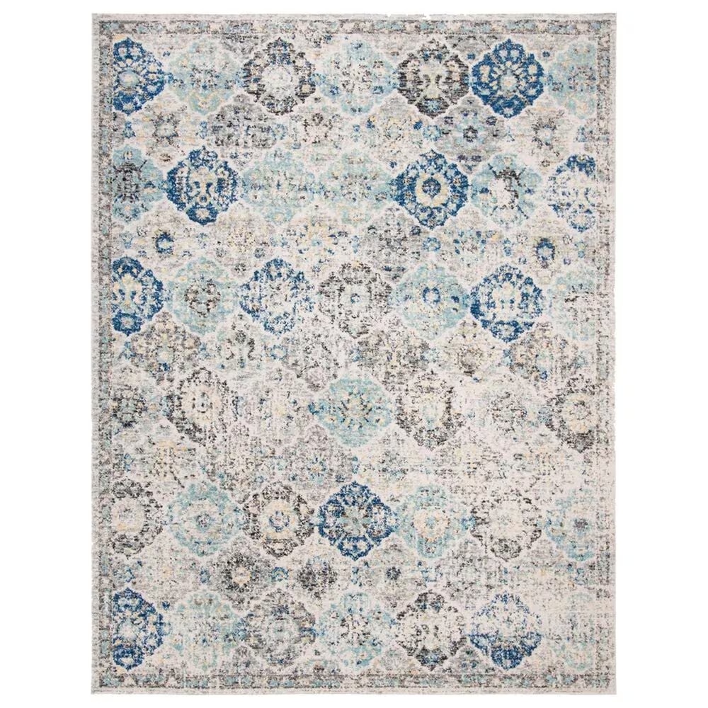 Safavieh Madison MAD611A 10' x 14' Ivory and Aqua Area Rug