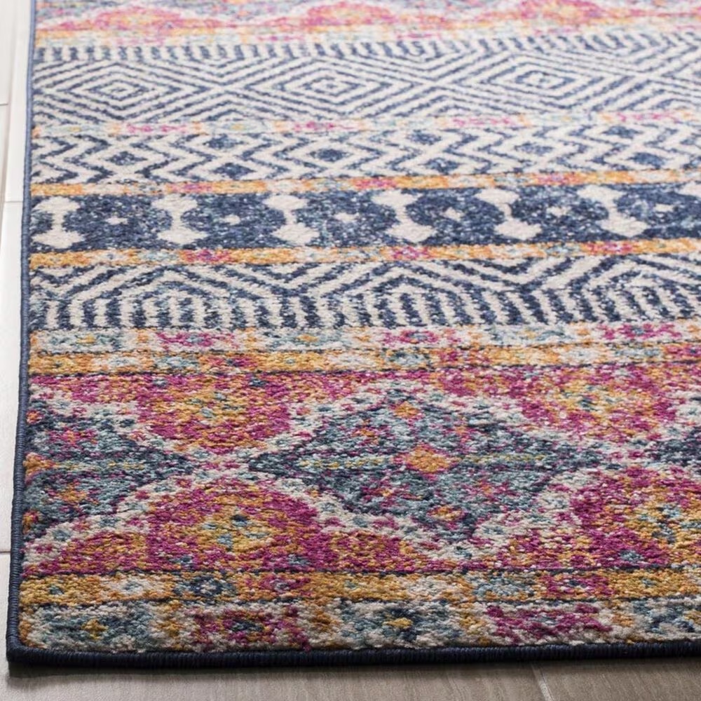 Safavieh Madison MAD797N 2'3" x 14' Navy and Ivory Runner