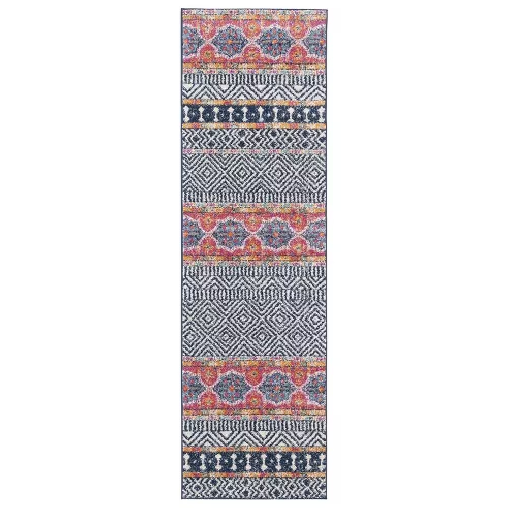 Safavieh Madison MAD797N 2'3" x 6' Navy and Ivory Runner