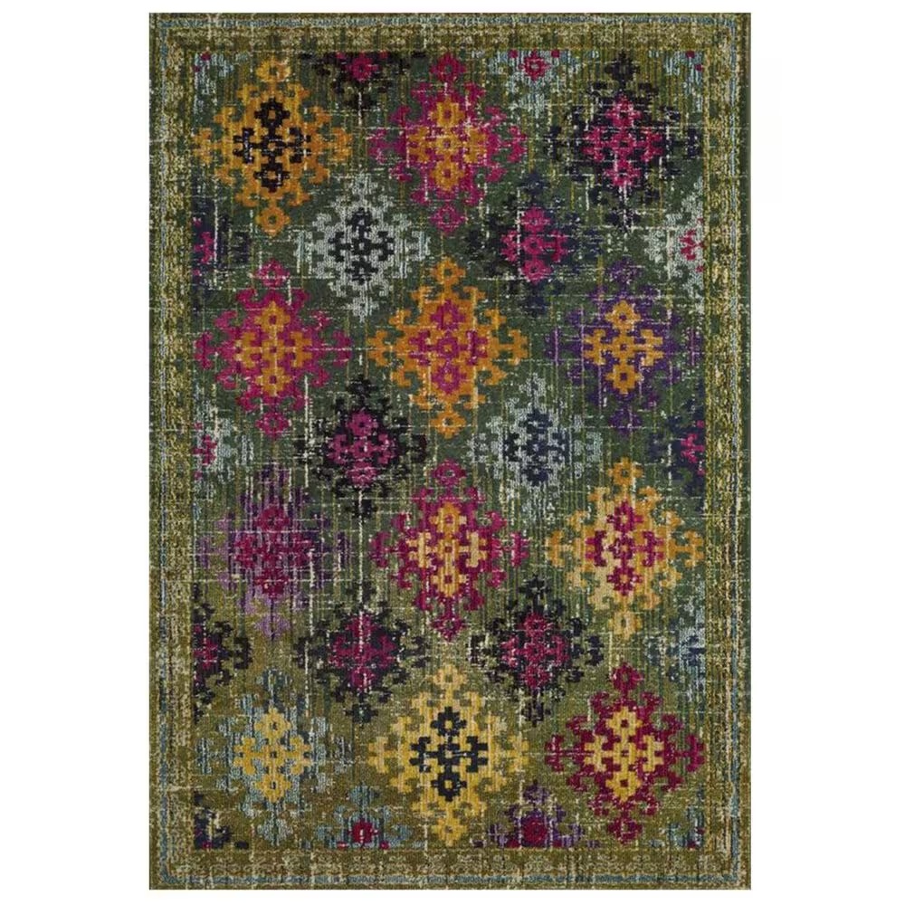 Safavieh Monaco MNC244G 5'1" x 7'7" Green Area Rug