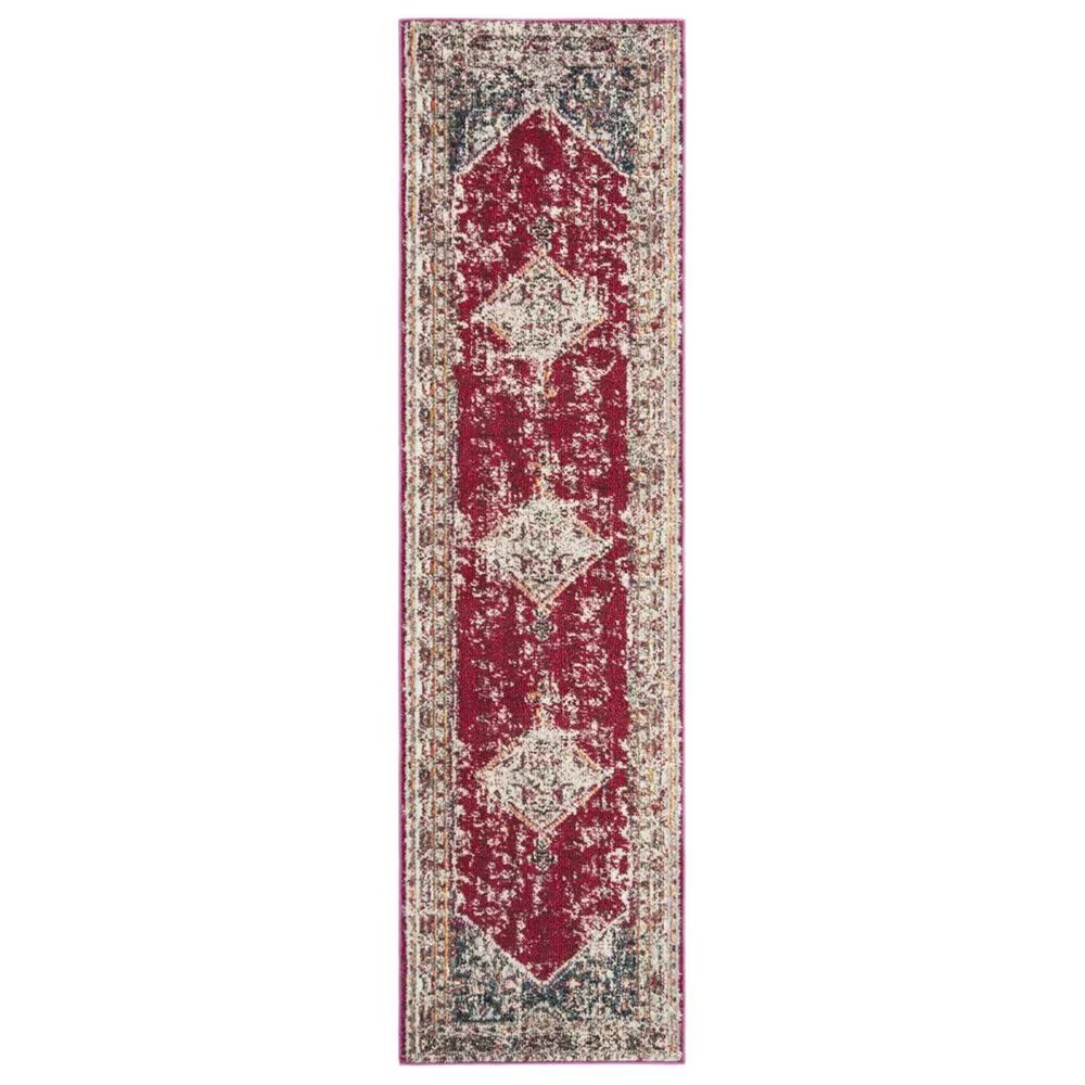 Safavieh Monaco MNC257A 2'2" x 8' Ivory and Red Runner