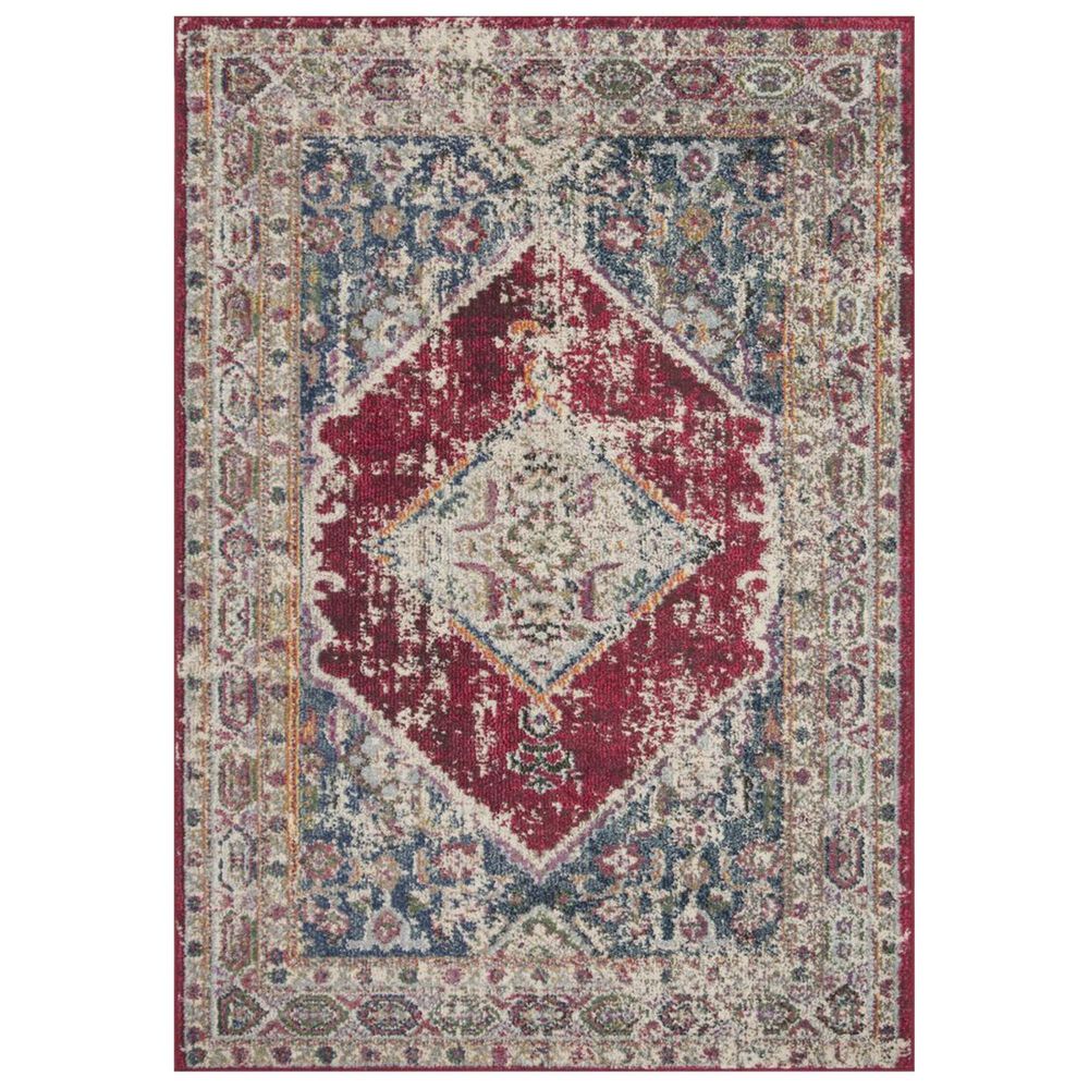 Safavieh Monaco MNC257A 4' x 5'7" Ivory and Red Area Rug
