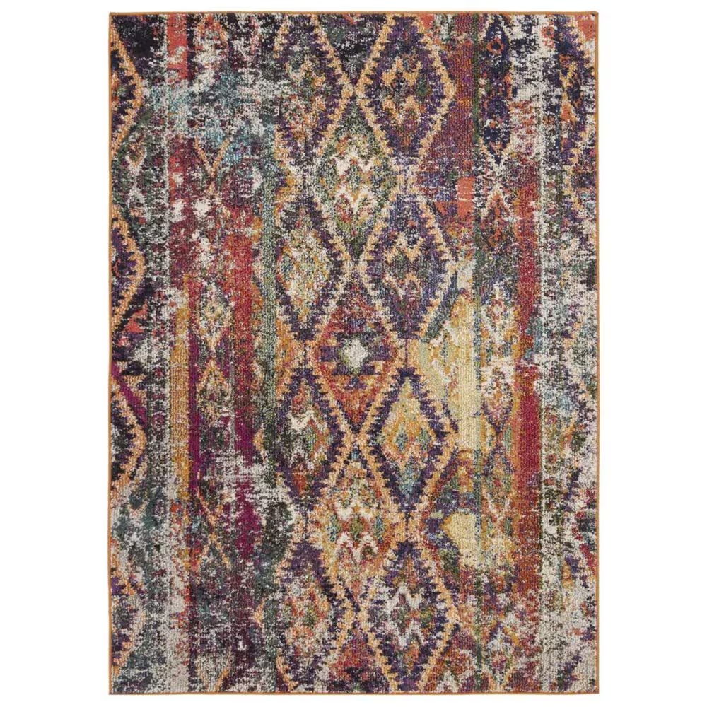Safavieh Monaco MNC264V 4' x 5'7" Purple and Orange Area Rug